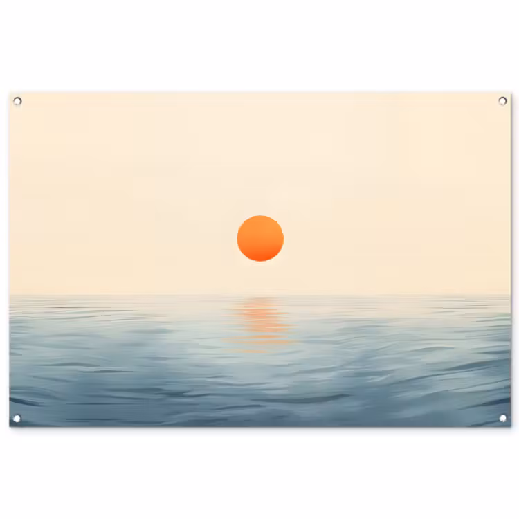 Tuinposter - Zon - Oranje - Zee — 1