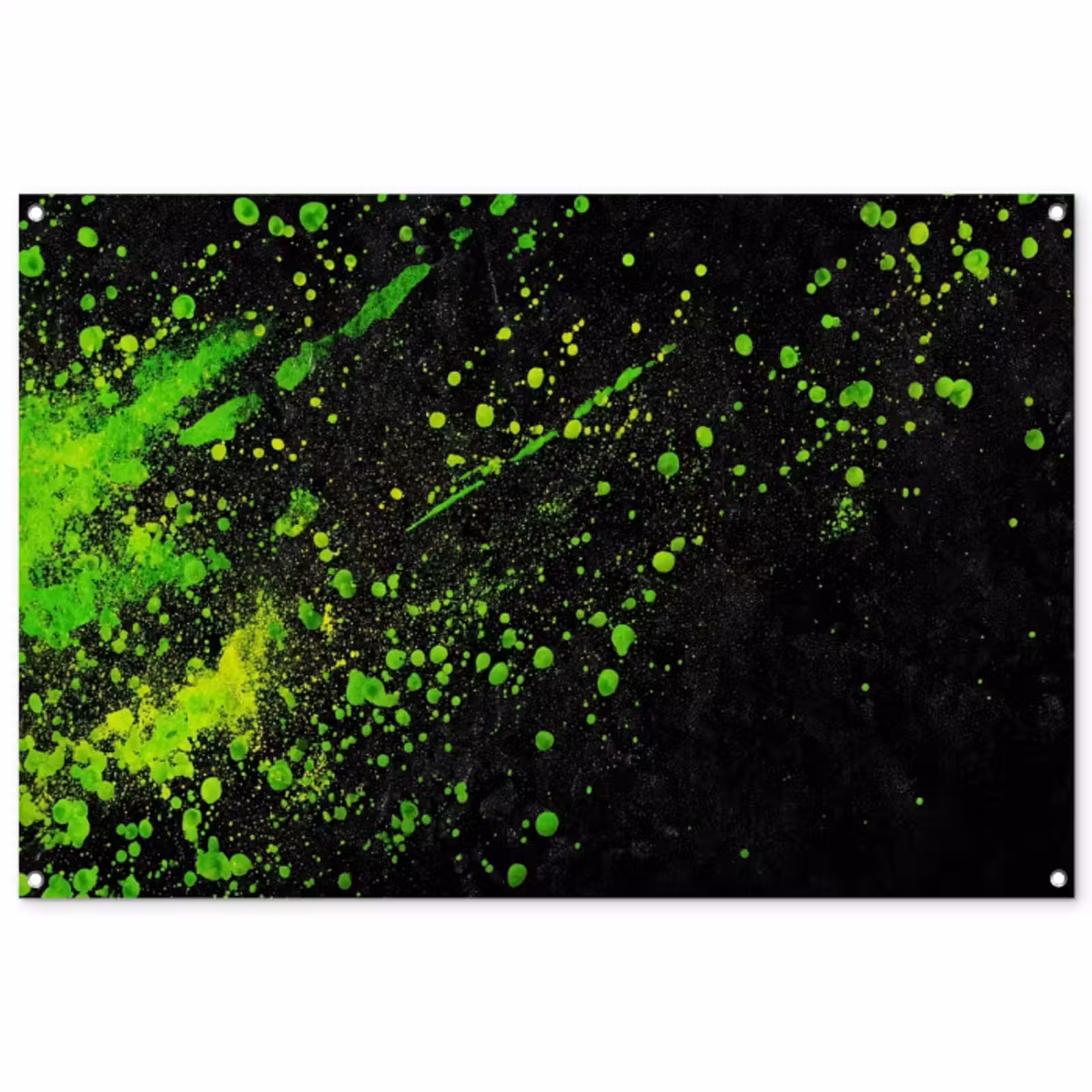 Tuinposter - Gaming - Spetters - Groen - Chaotisch - Groen — 1