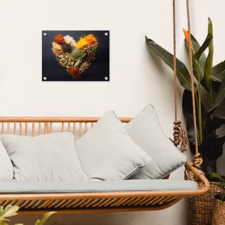 Tuinposter - Specerijen - Mix - Hartvorm - Zwart — 4