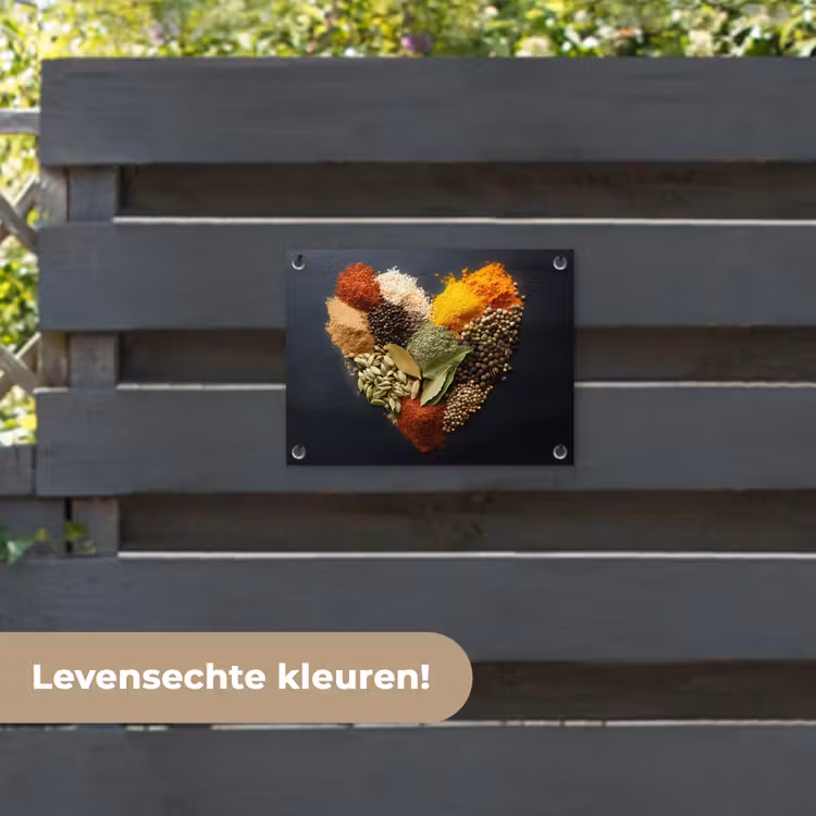 Tuinposter - Specerijen - Mix - Hartvorm - Zwart — 6