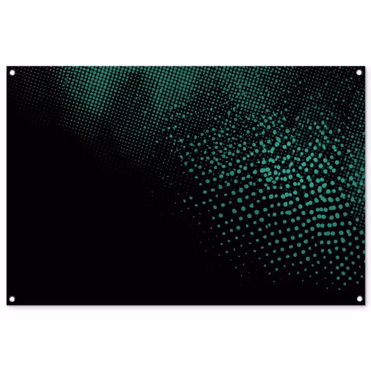 Tuinposter - Gaming - Stippen - Groen - Vervagen — 1