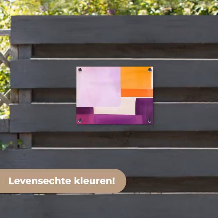 Tuinposter - Vlakken - Abstract - Rechthoekig - Oranje — 6