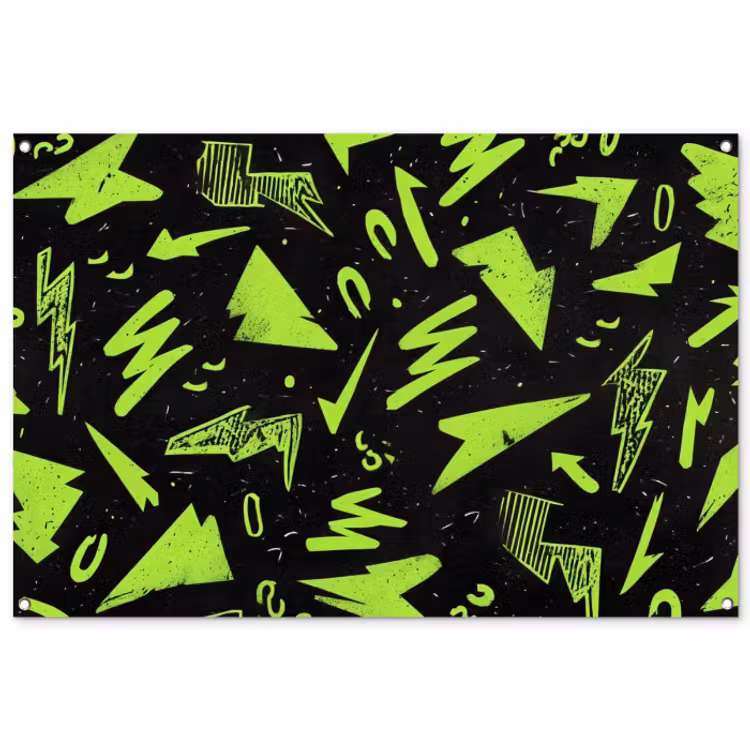 Tuinposter - Gaming - Vormen - Pijlen - Abstract - Zwart — 1