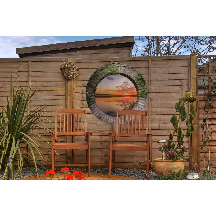 Tuinposter - Zee - Zonsondergang - Doorkijk — 4