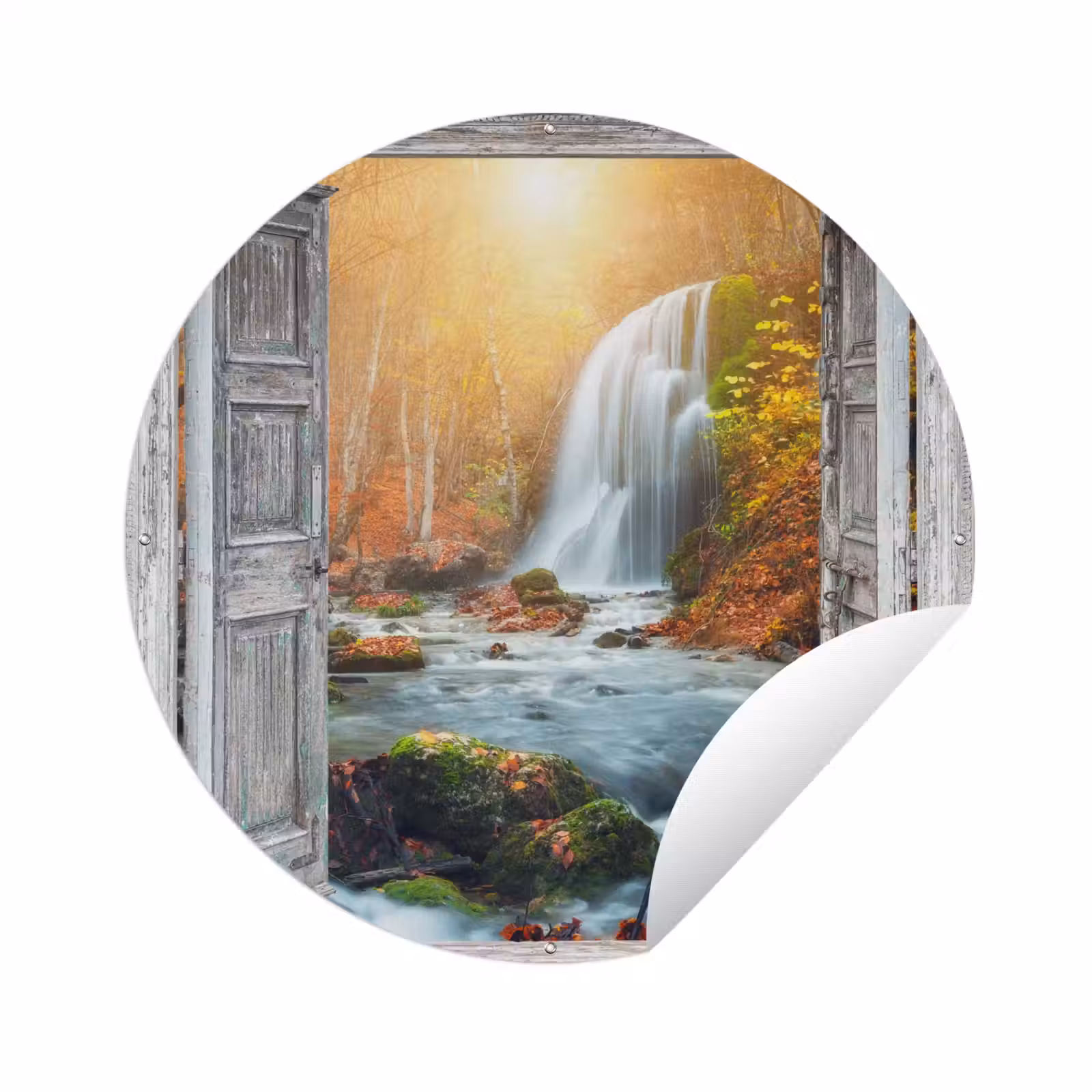 Tuinposter - Waterval - Doorkijk - Landschap — 1