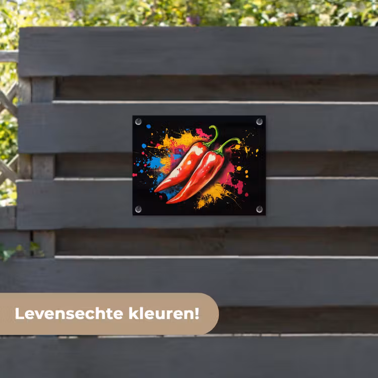 Tuinposter - Peper - Graffiti - Verf - Abstract - Modern - Kleurrijk — 6