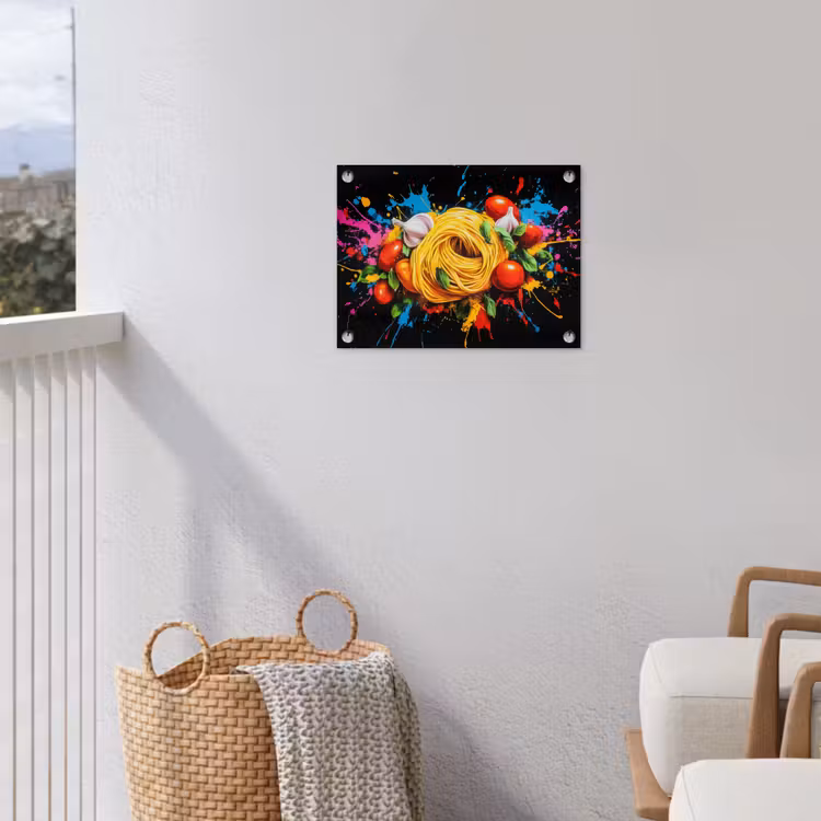 Tuinposter - Spaghetti - Graffiti - Verf - Kleurrijk - Eten - Modern — 5
