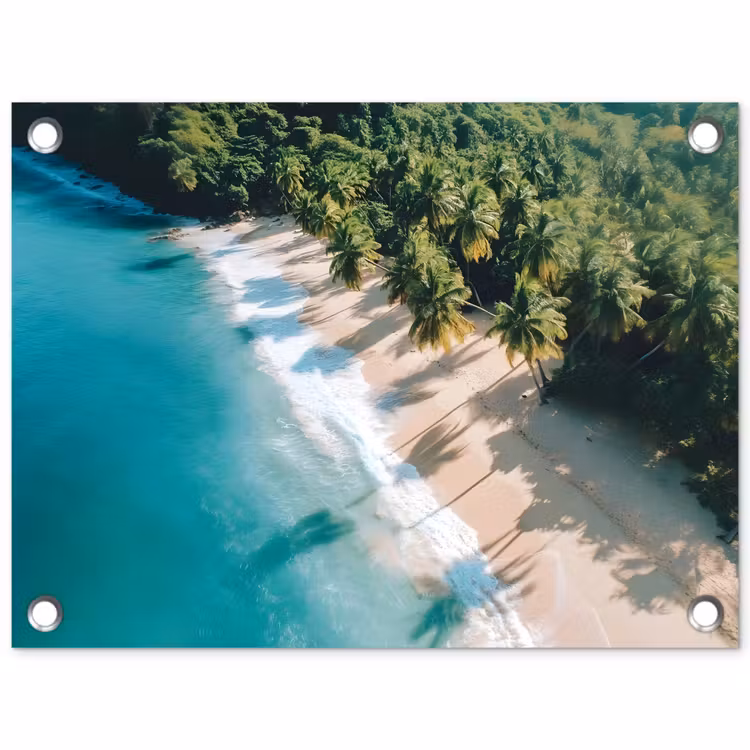 Tuinposter - - Tropisch - Strand - Water - Palmbomen — 1