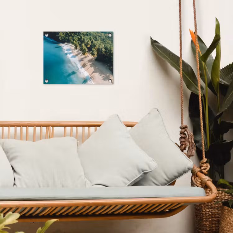 Tuinposter - - Tropisch - Strand - Water - Palmbomen — 4