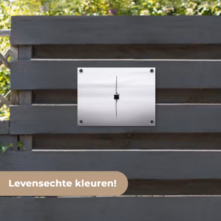 Tuinposter - Zeilboot - Zwart - Water - Silhouet — 6