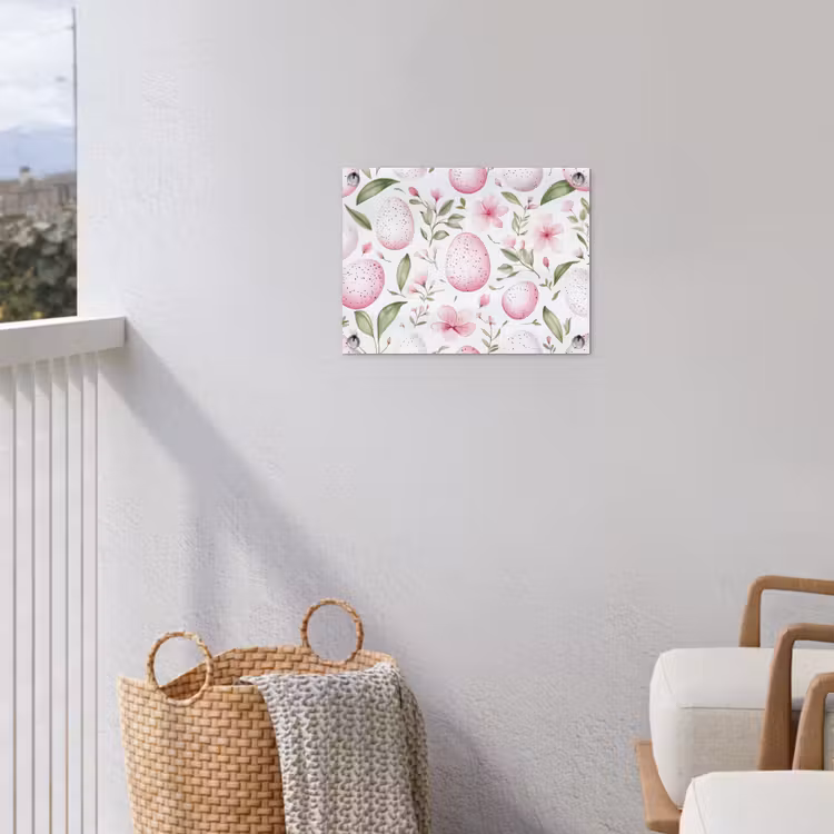 Tuinposter - Patroon - Eieren - Roze - Pasen — 5