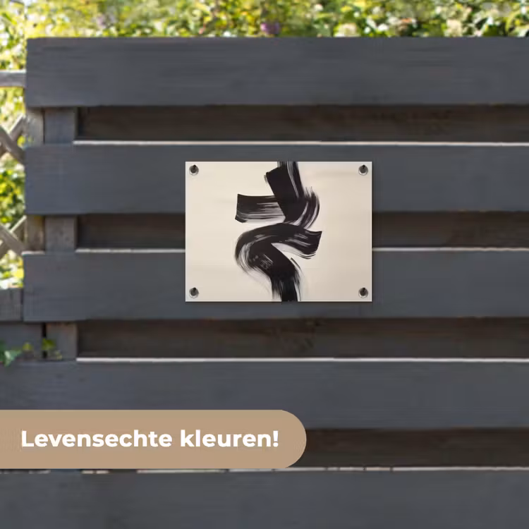 Tuinposter - Strepen - Zwart - Abstract — 6
