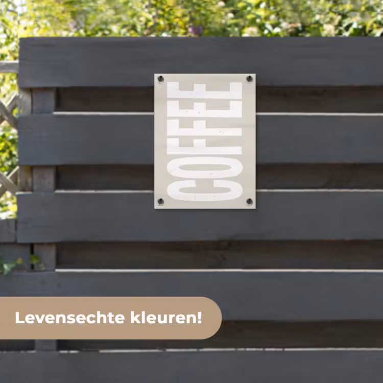 Tuinposter - Wit - Koffie - Vintage - Decoratie — 6