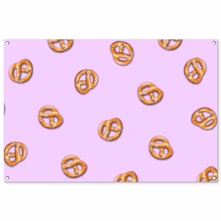 Tuinposter - Pretzels - Eten - Paars — 1