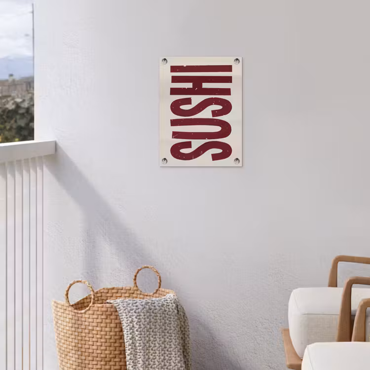 Tuinposter - Sushi - Rood - Japandi - Decoratie — 5