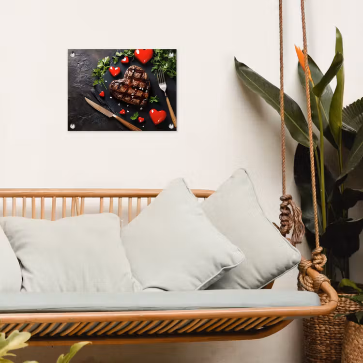 Tuinposter - Steak - Hart - Bestek — 4