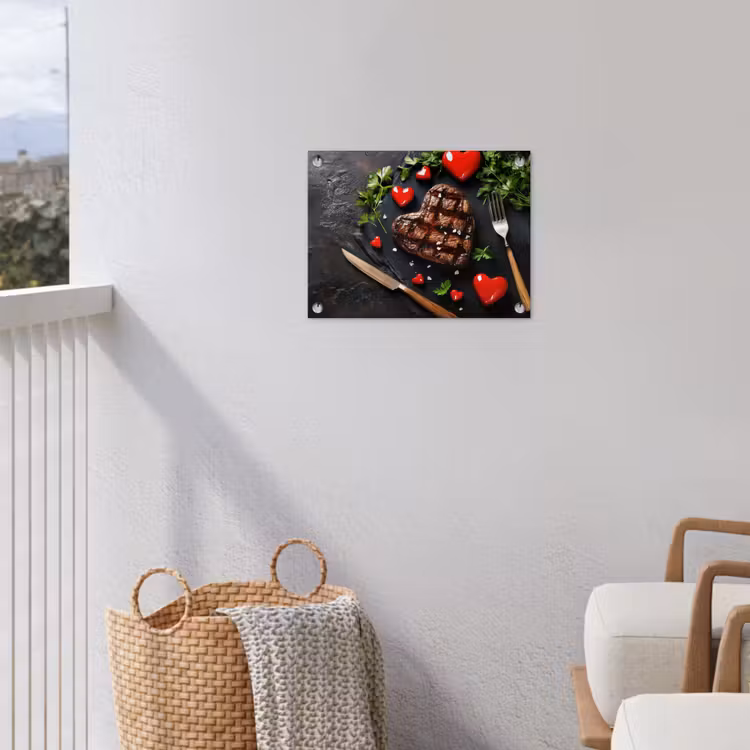 Tuinposter - Steak - Hart - Bestek — 5