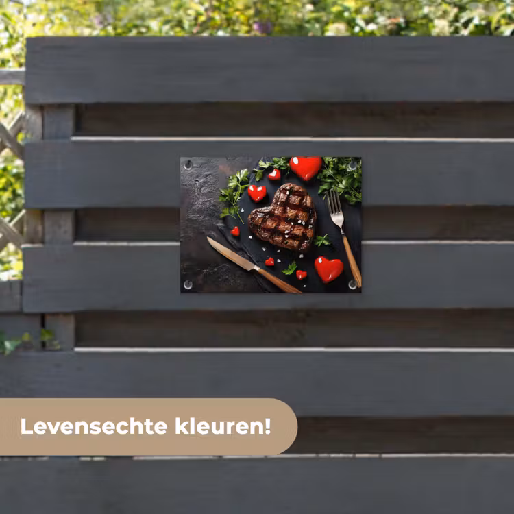 Tuinposter - Steak - Hart - Bestek — 6