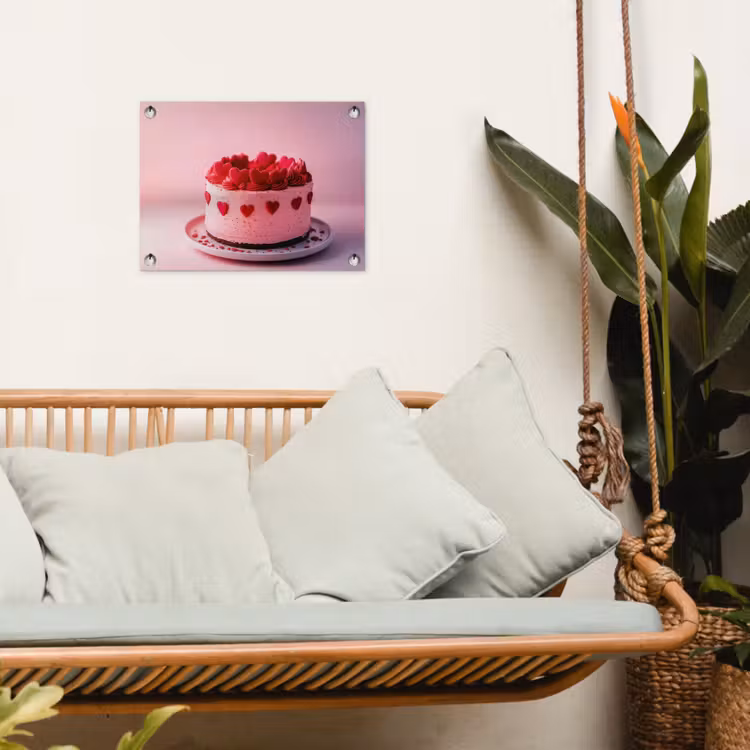 Tuinposter - Taart - Hart - Roze — 4