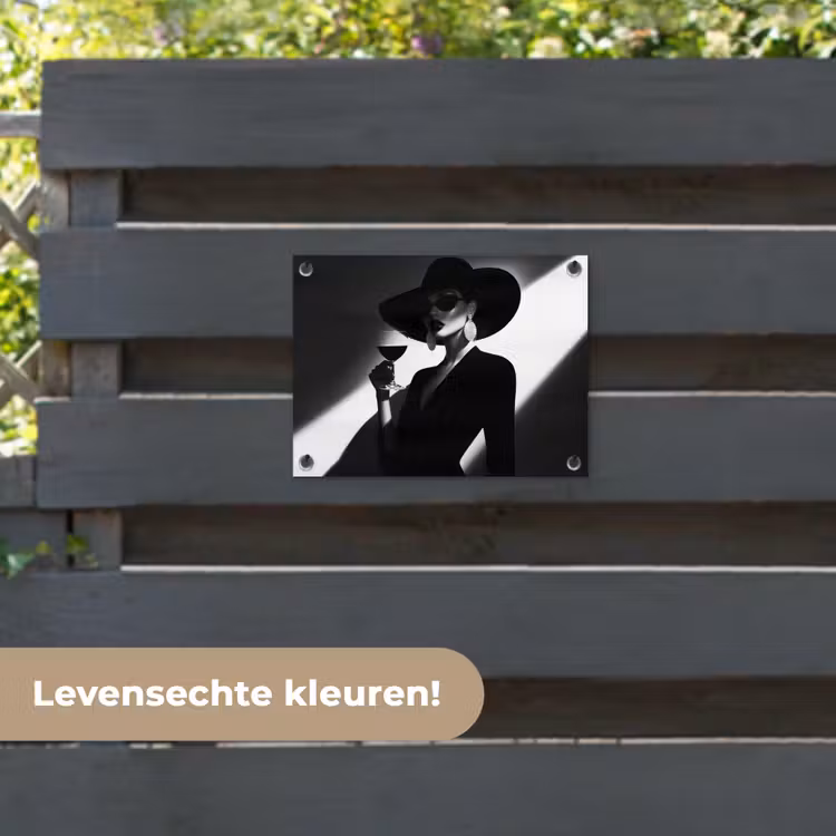Tuinposter - Vrouw - Wijn - Chic — 6