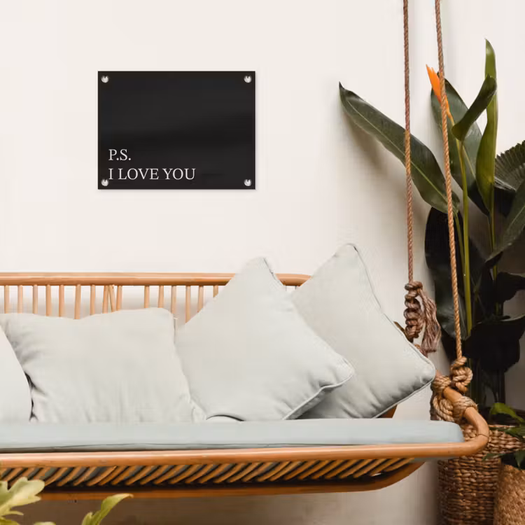Tuinposter - Zwart - Minimalistisch - Valentijn — 4