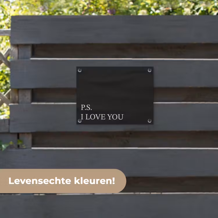 Tuinposter - Zwart - Minimalistisch - Valentijn — 6