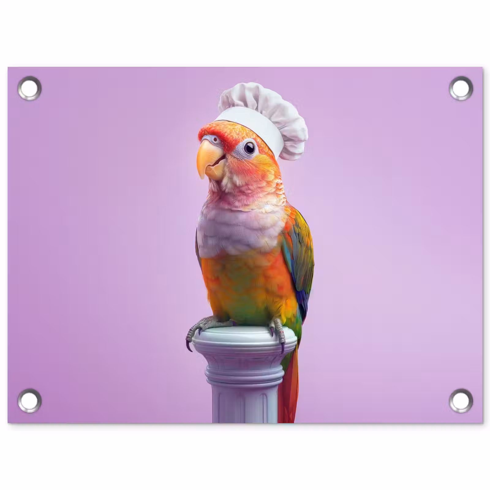 Tuinposter - Papegaai - Koksmuts - Pilaar - Vogel — 1
