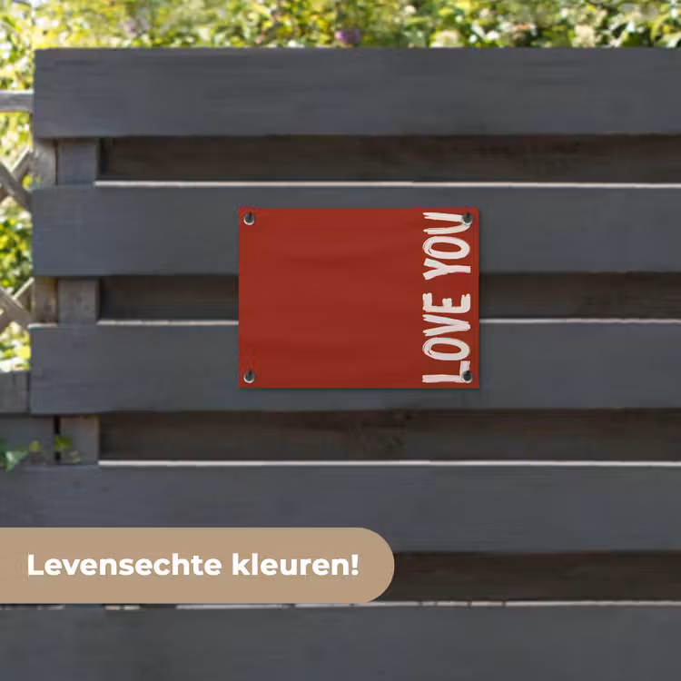Tuinposter - Schuin - Loveyou - Rood — 6