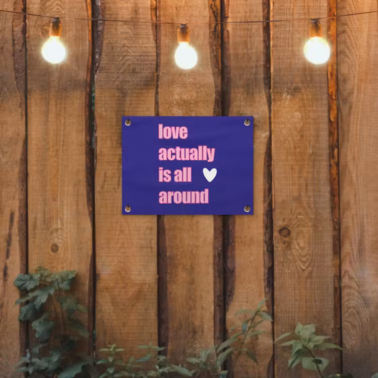 Tuinposter - Tekst - Valentijn - Love - Blauw — 3