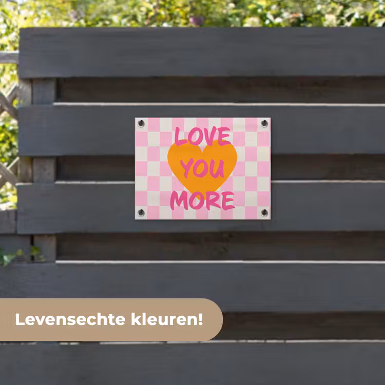 Tuinposter - Valentijn - Love - Roze - Oranje — 6