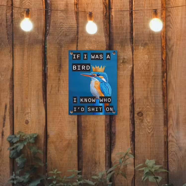Tuinposter - Vogel - Decoratie - Ijsvogel - Blauw — 3