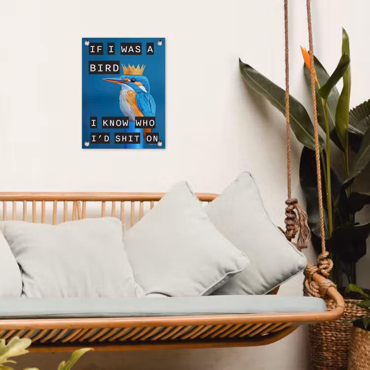Tuinposter - Vogel - Decoratie - Ijsvogel - Blauw — 4