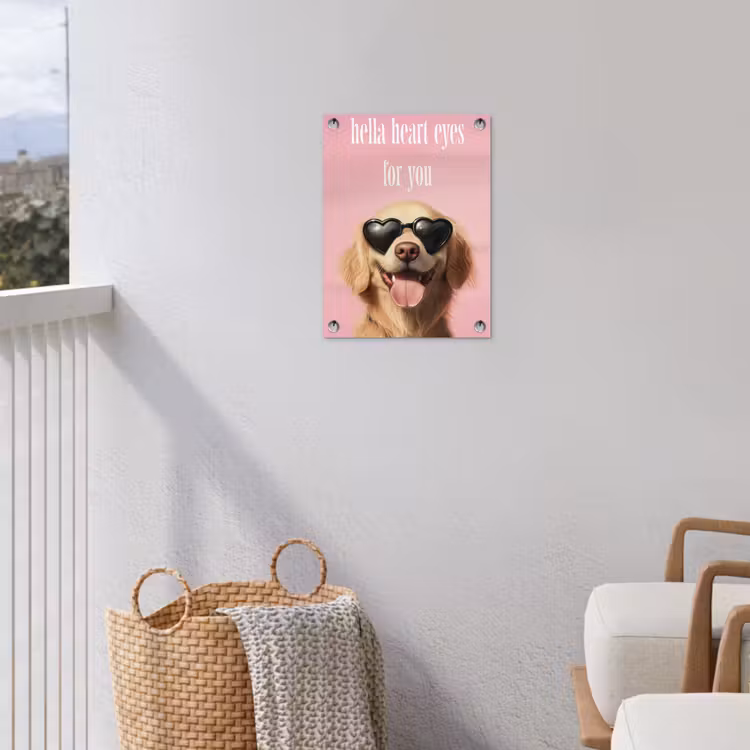 Tuinposter - Zonnebril - Hartjes - Hond - Valentijn — 5