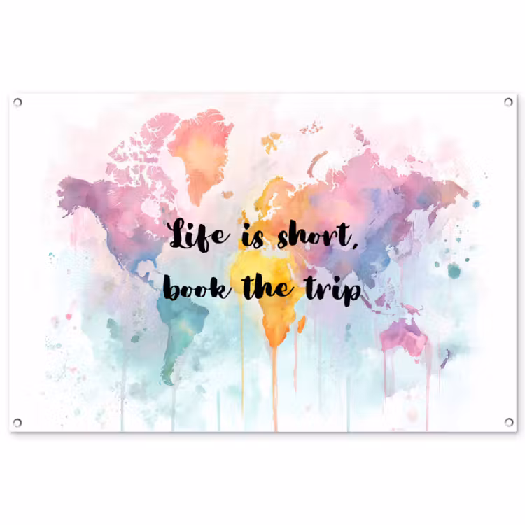 Tuinposter - Pastelkleuren - Quote - Sierletters — 1