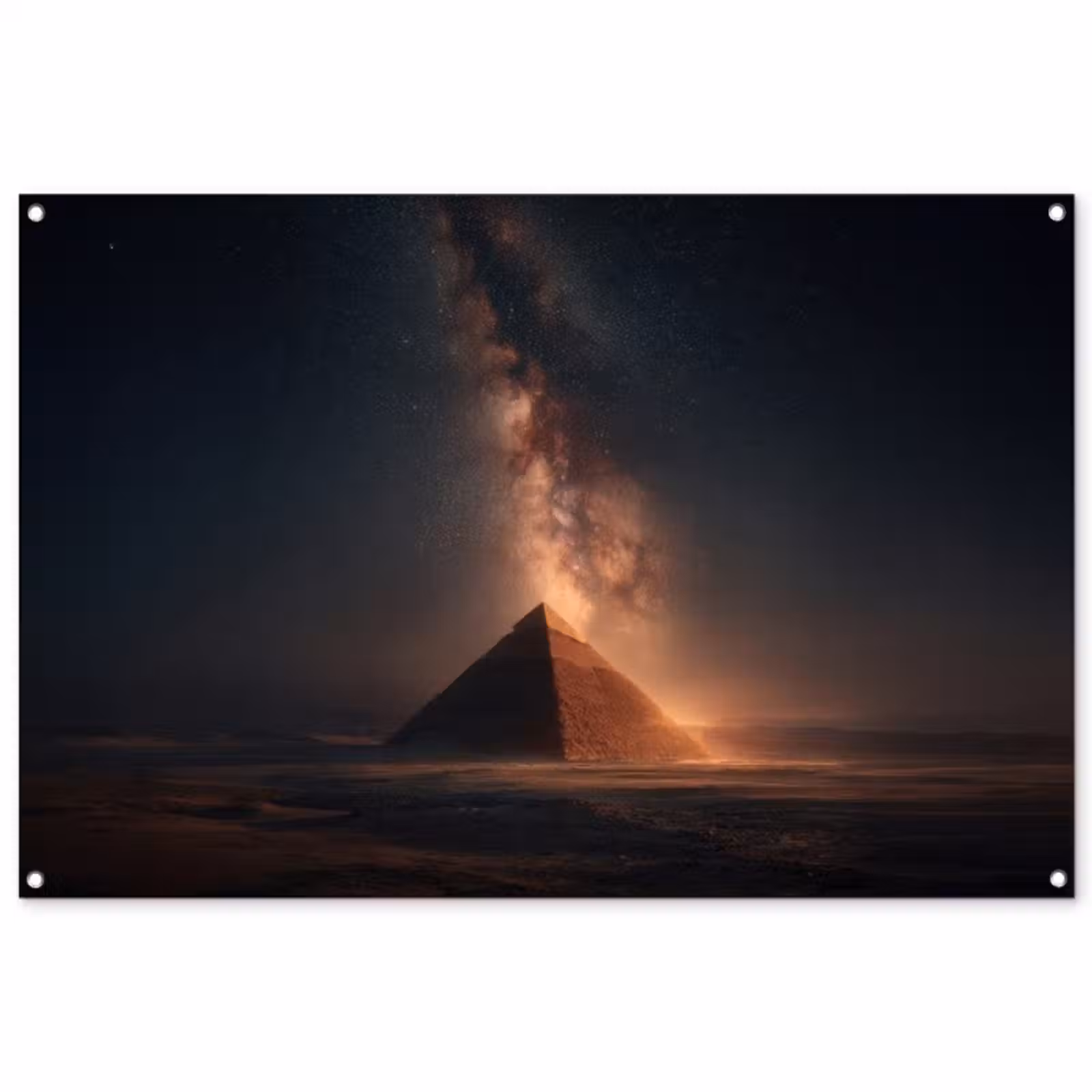 Tuinposter - Piramide - Woestijn - Licht — 1