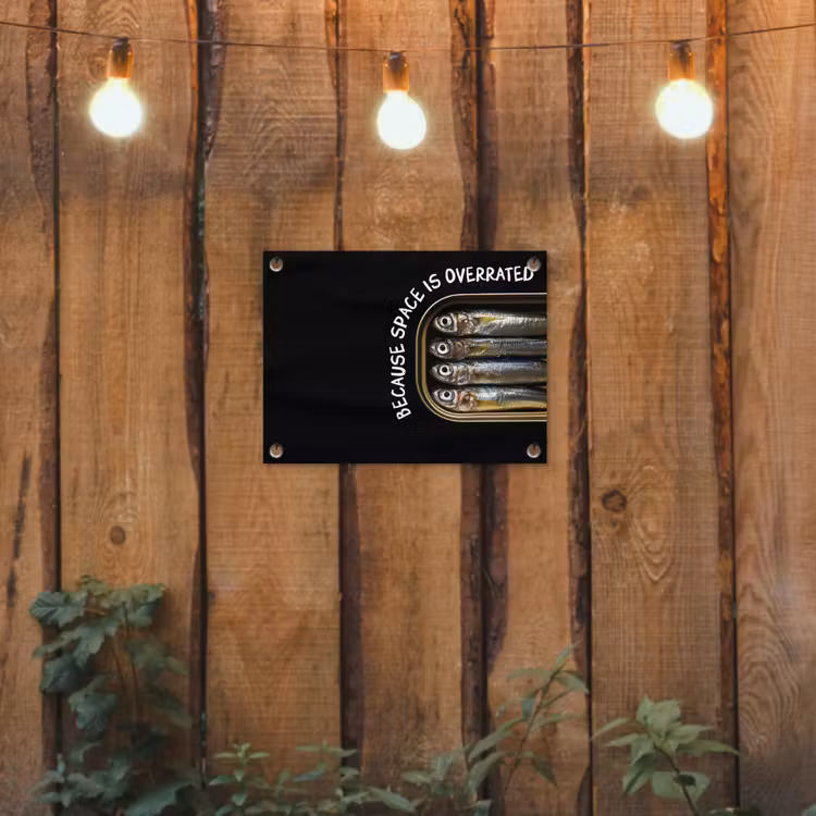 Tuinposter - Sardines - Tekst - Vis - Blik — 2