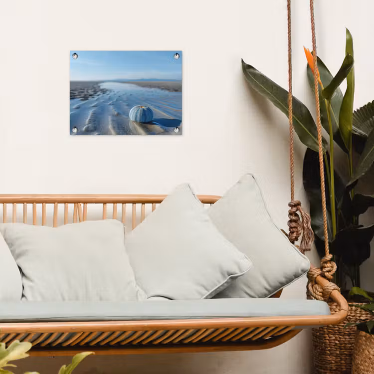 Tuinposter - Strand - Schild - Water - Blauw — 4