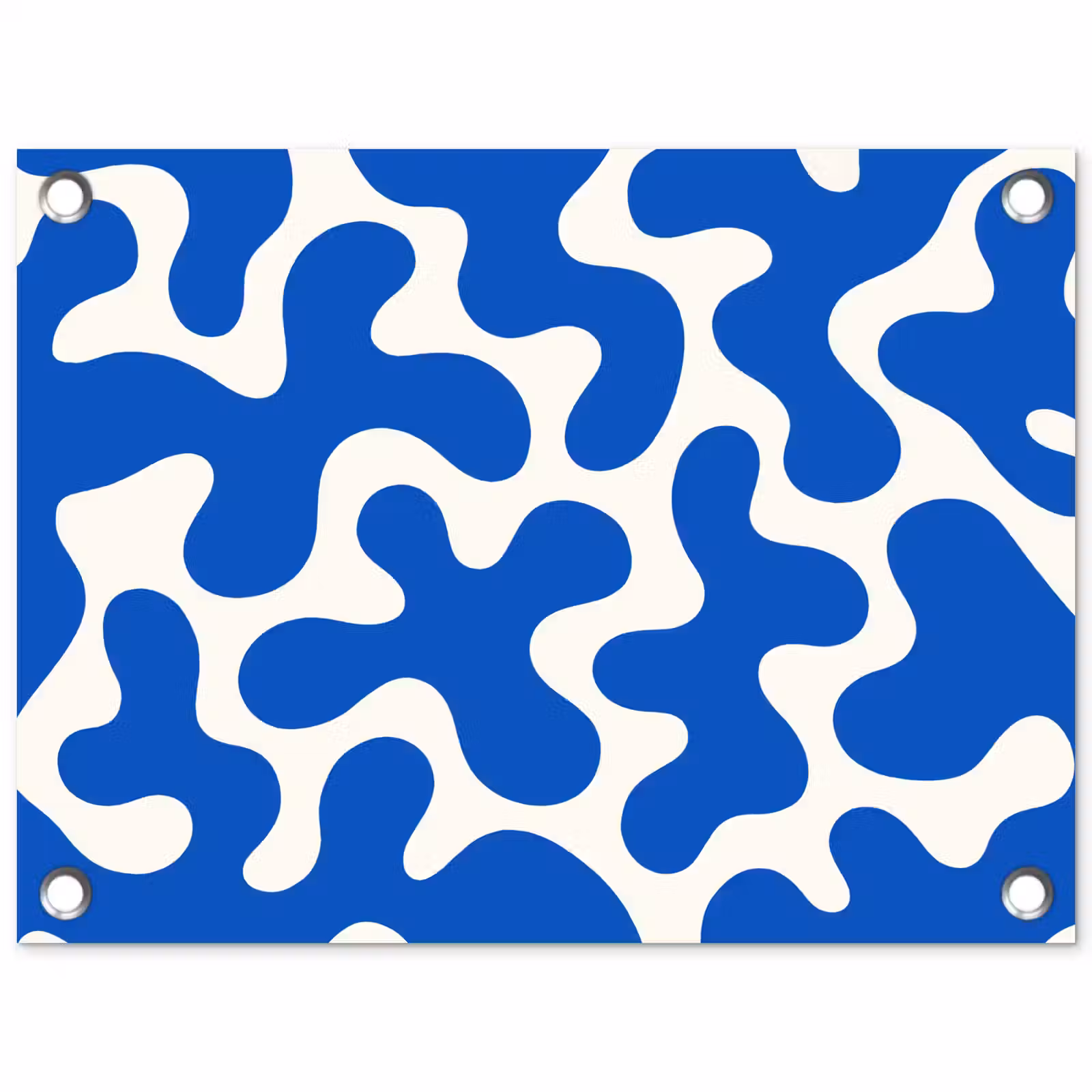 Tuinposter - Vormen - Abstract - Blauw - Golven — 1