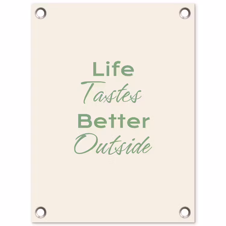 Tuinposter - Tekst - Sierlijk - Letters - Groen — 1