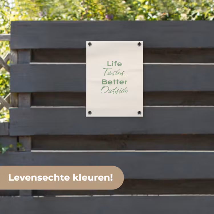 Tuinposter - Tekst - Sierlijk - Letters - Groen — 6