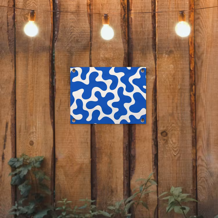 Tuinposter - Vormen - Abstract - Blauw - Golven — 3