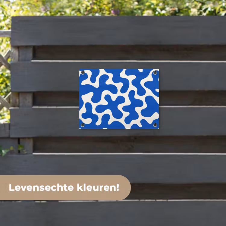 Tuinposter - Vormen - Abstract - Blauw - Golven — 6