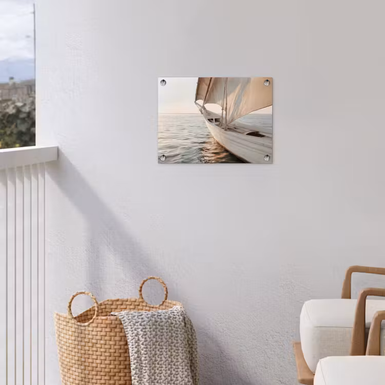 Tuinposter - Zeilboot - Zee - Beige - Zon — 5