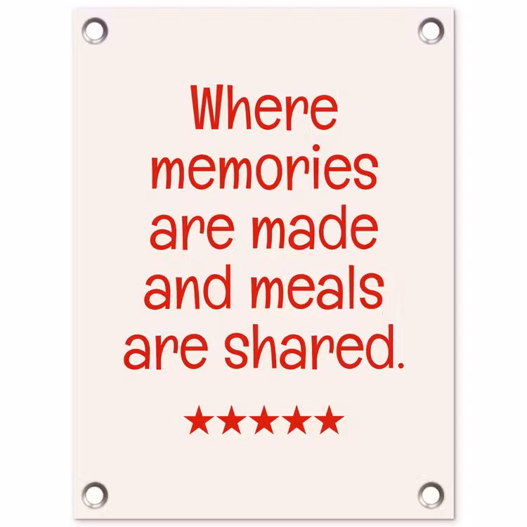 Tuinposter - Quote - Sterren - Rood - Memories — 1