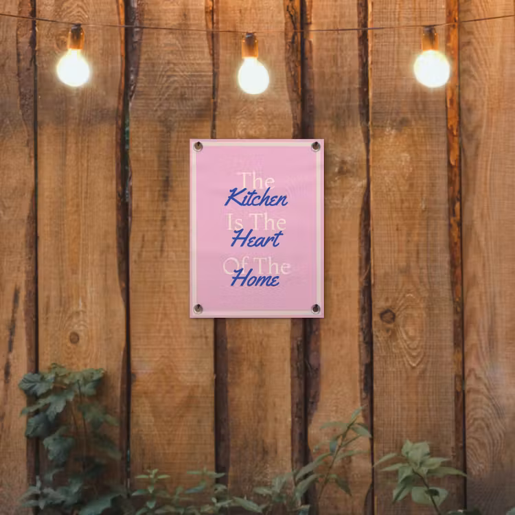 Tuinposter - Tekst - Blauw - Keuken - Kader — 3