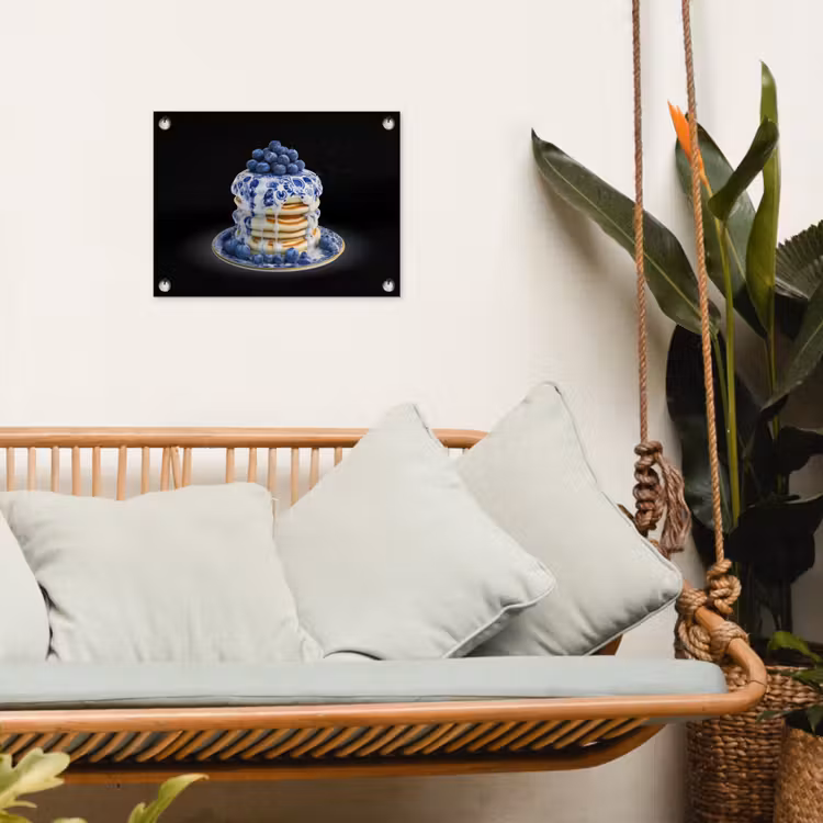Tuinposter - Pannenkoeken - Blauwe Bessen - Bord — 4