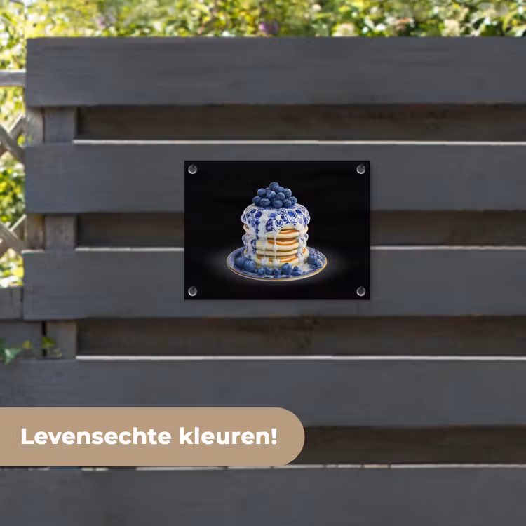 Tuinposter - Pannenkoeken - Blauwe Bessen - Bord — 6