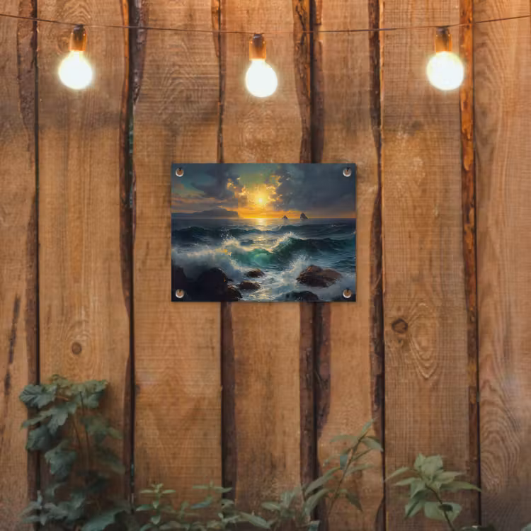 Tuinposter - Zee - Zon - Golven - Rotsen — 3