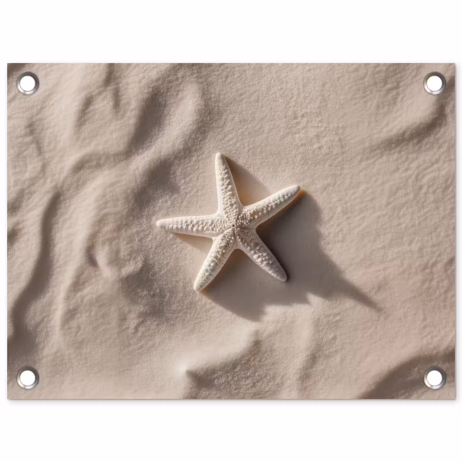 Tuinposter - Strand - Zeester - Zand - Beige — 1