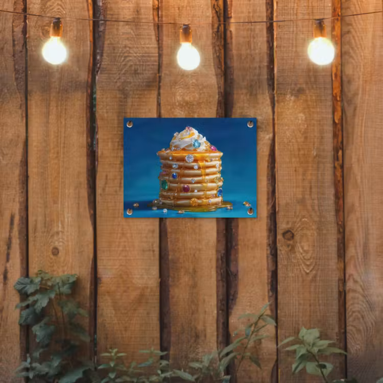 Tuinposter - Pannenkoeken - Steentjes - Glitter - Slagroom — 3